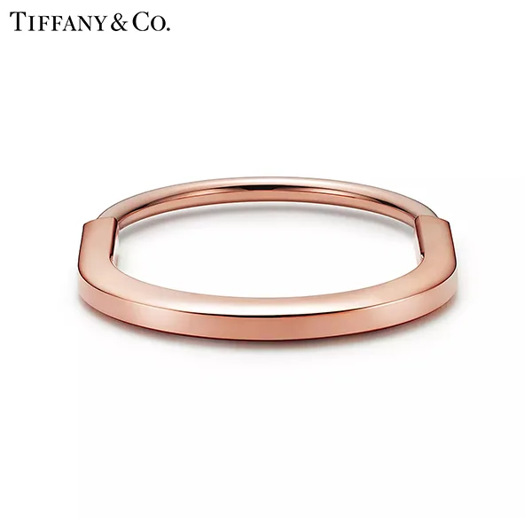 蒂芙尼 Tiffany Lock 系列 18K玫瑰金手鐲