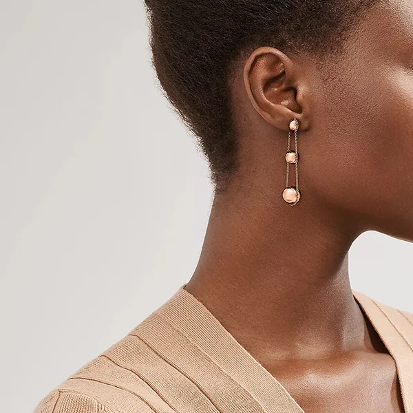 Tiffany & Co.蒂芙尼HardWear系列 18K玫瑰金三層垂墜式耳環
